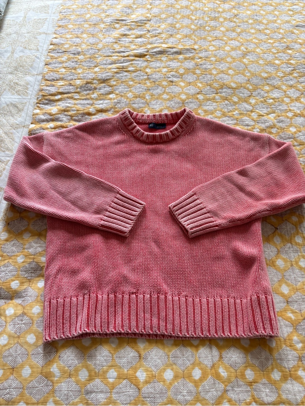 Gap Faded Pink Cotton Crewneck Sweater